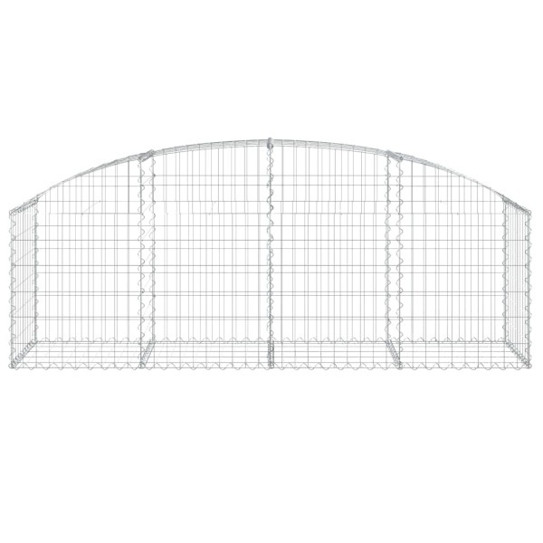 Cesta de gaviones forma arco hierro galvanizado 200x50x60/80 cm