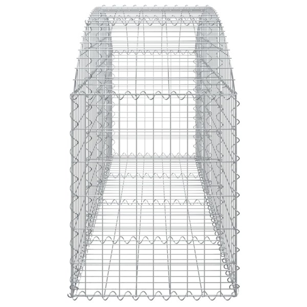 Cesta de gaviones forma arco hierro galvanizado 200x50x60/80 cm