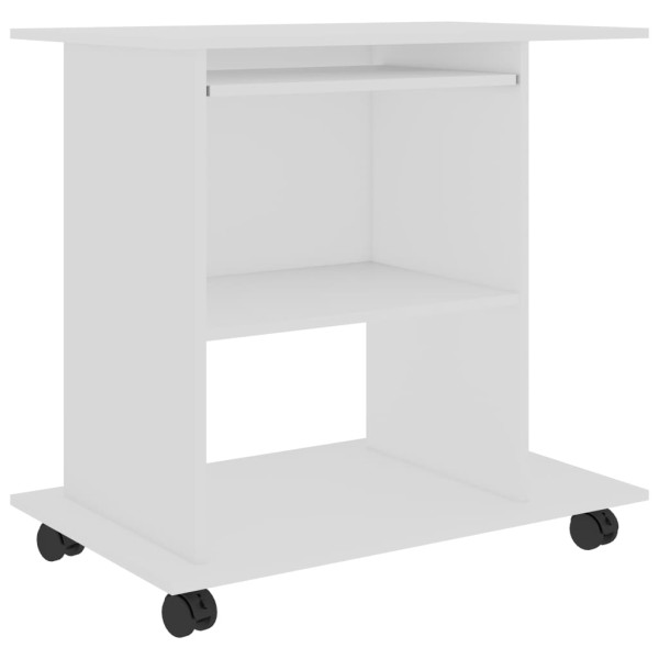 Mesa de ordenador madera contrachapada blanco 80x50x75 cm