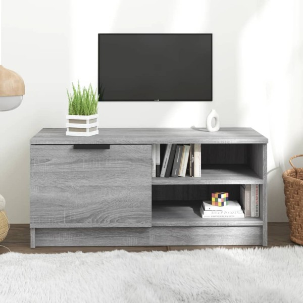 Mueble para TV madera contrachapada gris Sonoma 80x35x36,5 cm