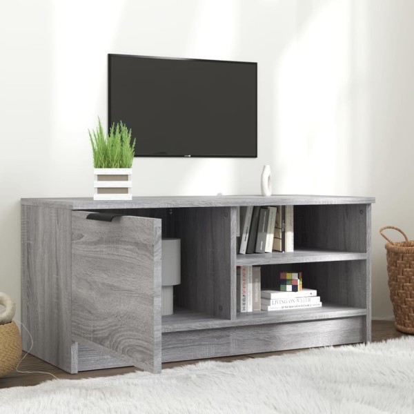 Mueble para TV madera contrachapada gris Sonoma 80x35x36,5 cm