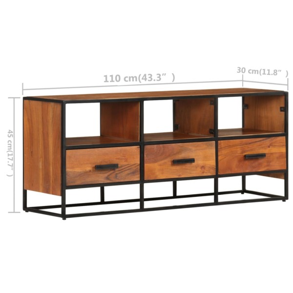 Mueble para la TV madera maciza de acacia 110x30x45 cm