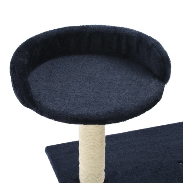 Rascador para gatos poste de sisal 95 cm azul oscuro