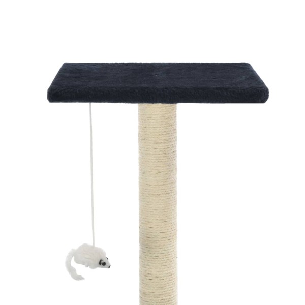 Rascador para gatos poste de sisal 95 cm azul oscuro