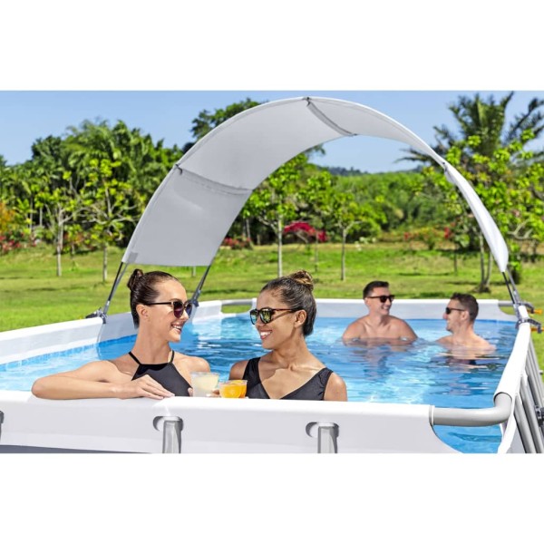 Bestway Toldo para piscina desmontable blanco