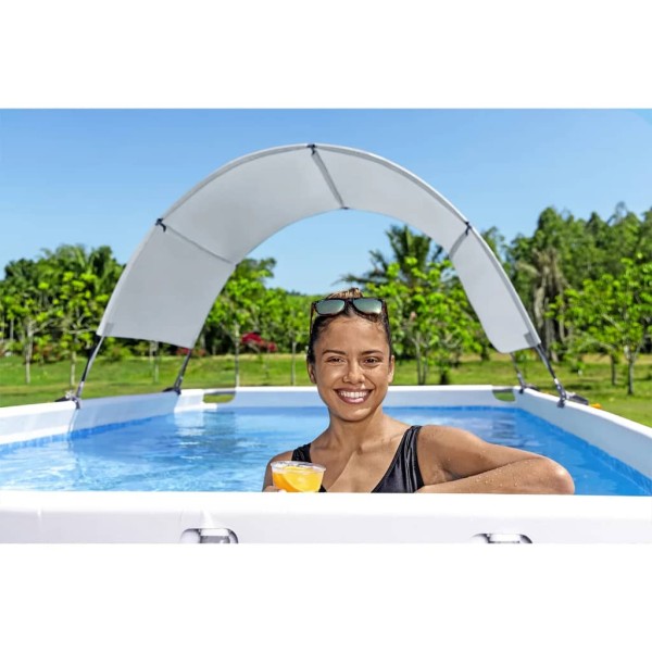 Bestway Toldo para piscina desmontable blanco