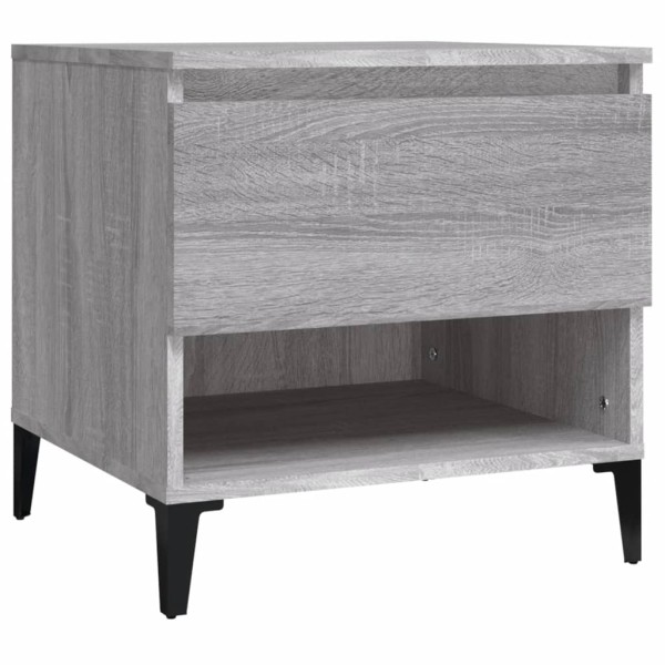 Mesa auxiliar de madera contrachapada gris Sonoma 50x46x50 cm