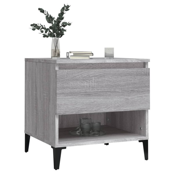 Mesa auxiliar de madera contrachapada gris Sonoma 50x46x50 cm