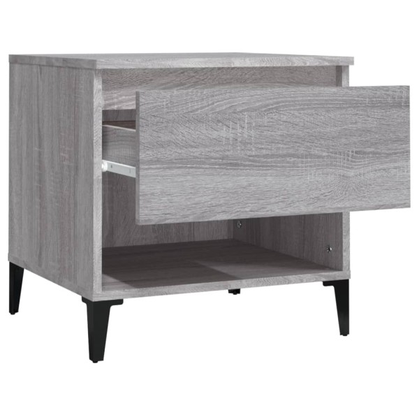 Mesa auxiliar de madera contrachapada gris Sonoma 50x46x50 cm