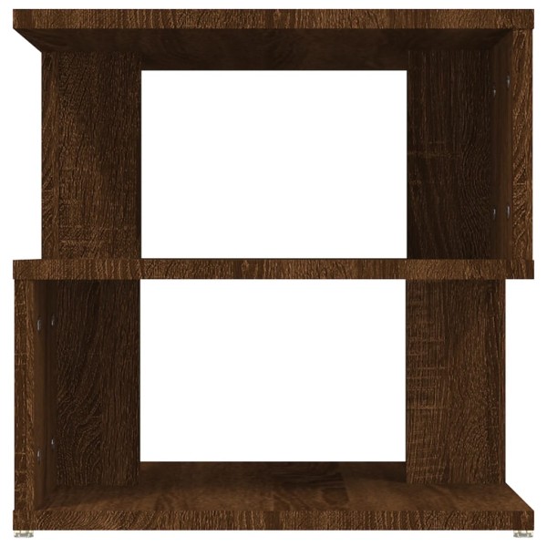 Mesa auxiliar de madera contrachapada marrón roble 40x40x40 cm