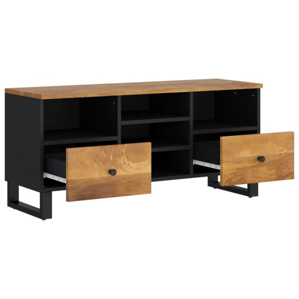 Mueble de TV madera mango y madera de ingeniería 100x33x46 cm