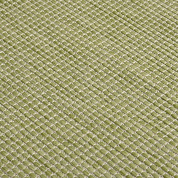 Alfombra de exterior de tejido plano verde 120x170 cm