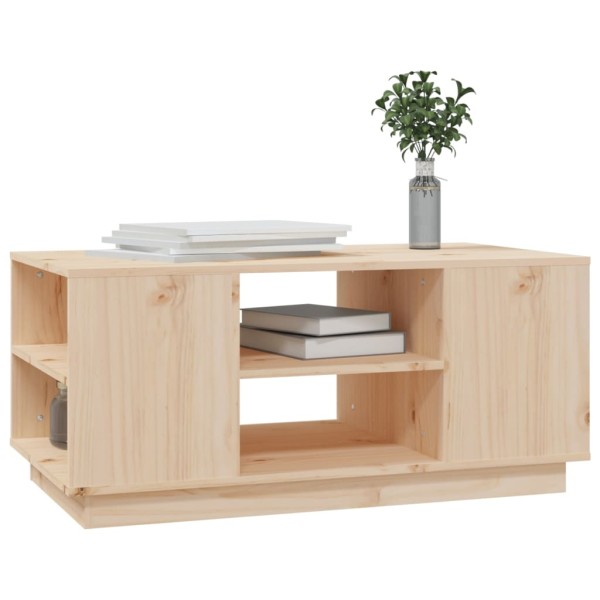 Mesa de centro de madera maciza de pino 90x49x40,5 cm