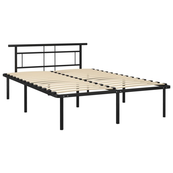 Estructura de cama de metal negra 160x200 cm