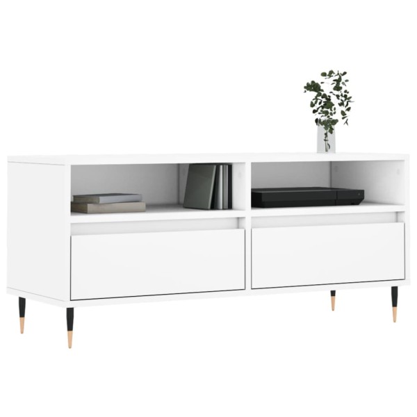 Mueble para TV madera contrachapada blanco 100x34,5x44,5 cm