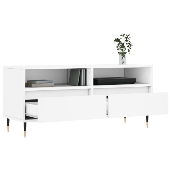 Mueble para TV madera contrachapada blanco 100x34,5x44,5 cm