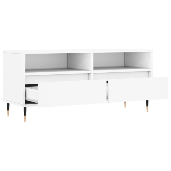 Mueble para TV madera contrachapada blanco 100x34,5x44,5 cm