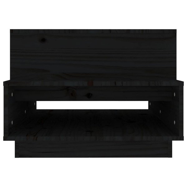 Mesa de centro madera maciza de pino negro 80x55x40,5 cm