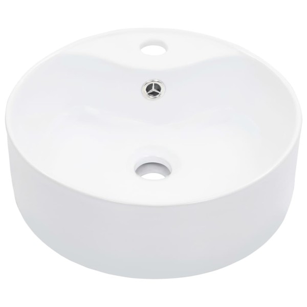 Lavabo con rebosadero 36x13 cm cerámica blanco