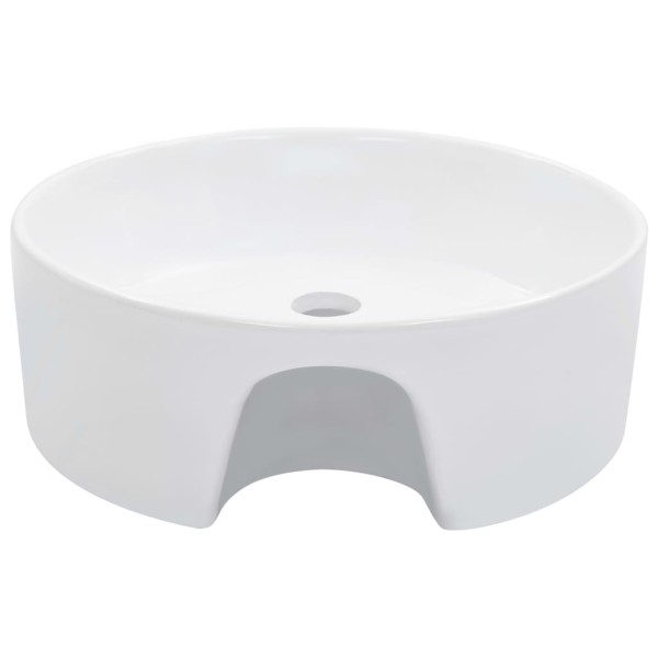 Lavabo con rebosadero 36x13 cm cerámica blanco