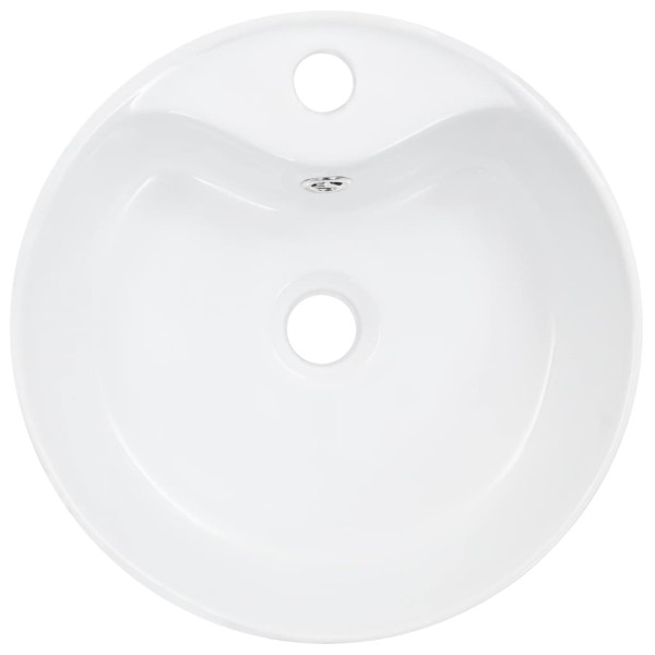 Lavabo con rebosadero 36x13 cm cerámica blanco