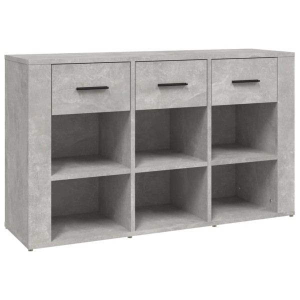 Aparador de madera contrachapada gris hormigón 100x30x59,5 cm