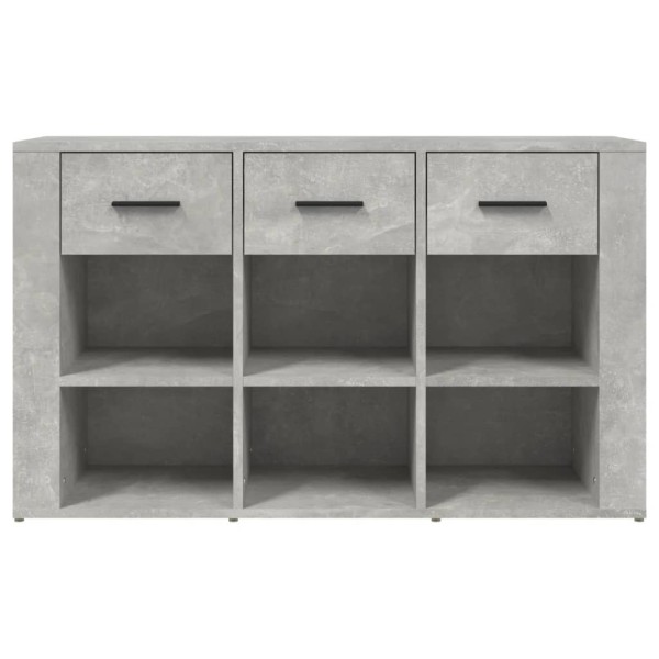 Aparador de madera contrachapada gris hormigón 100x30x59,5 cm