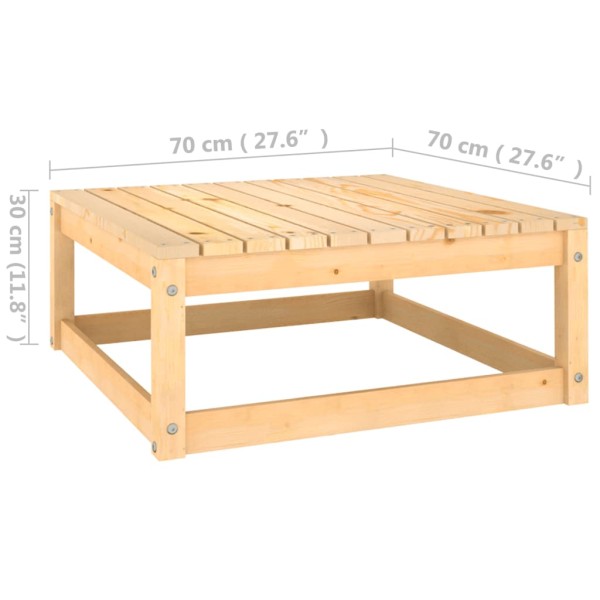 Taburetes de jardín con cojines madera maciza de pino