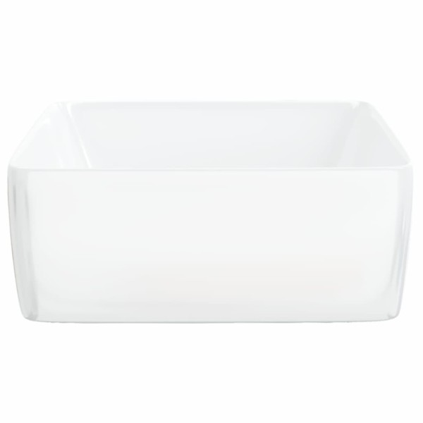 Lavabo rectangular de cerámica blanco 48x37x13 cm