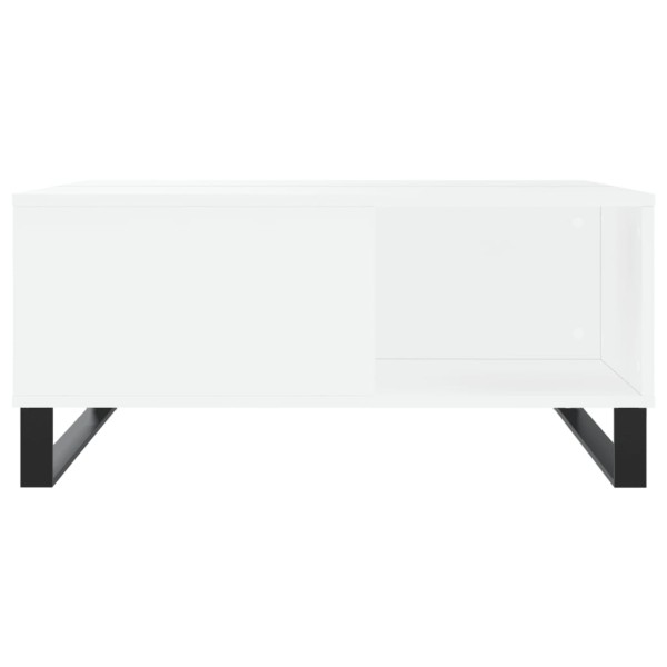 Mesa de centro madera contrachapada blanco 80x80x36,5 cm