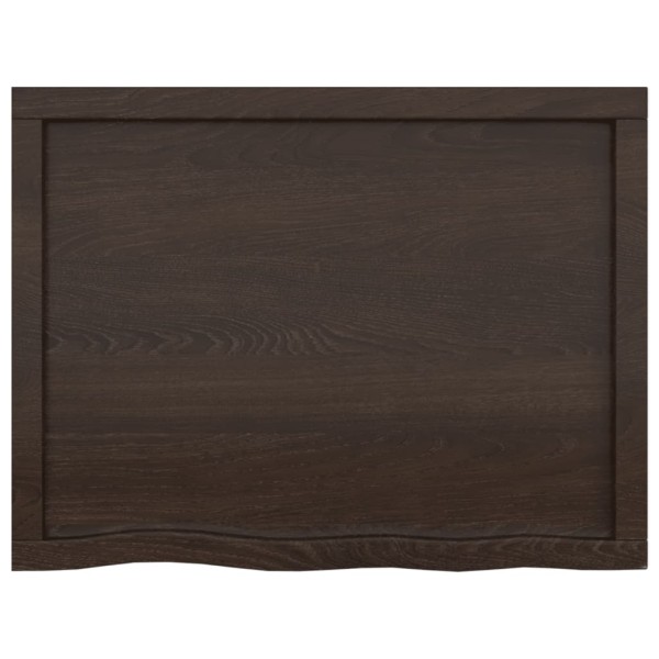 Estante pared madera roble tratada marrón oscuro 80x60x(2-6) cm