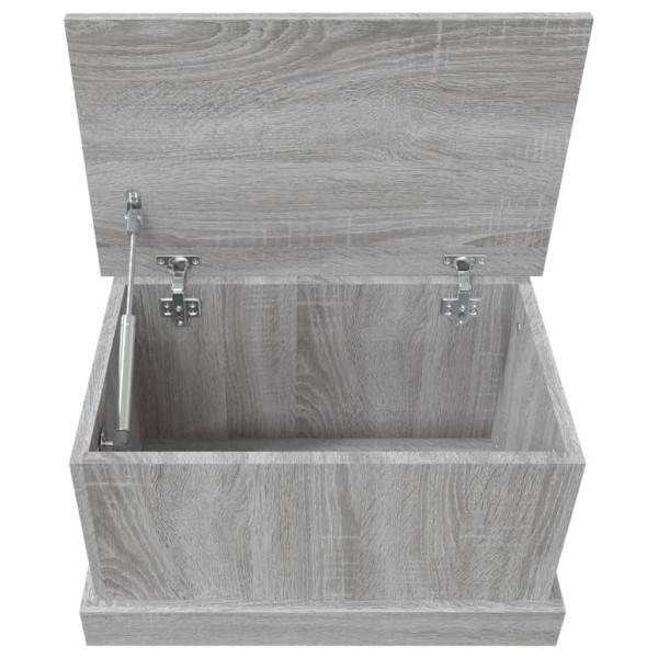 Baúl almacenaje madera contrachapada gris sonoma 50x30x28 cm