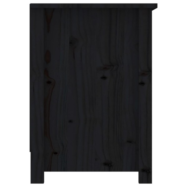 Mueble de TV de madera maciza de pino negro 103x36,5x52 cm