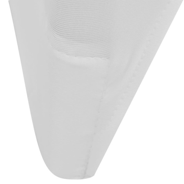 Funda de silla elástica 4 unidades blanca