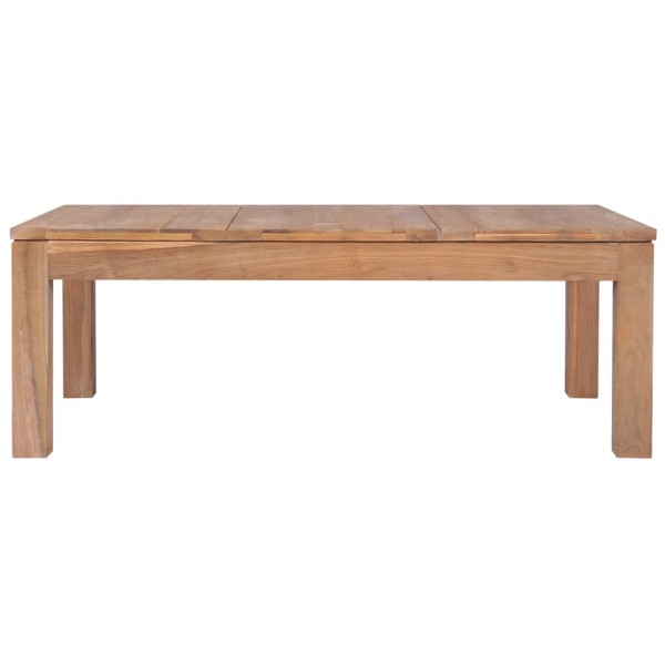 Mesa de centro madera teca maciza acabado natural 110x60x40 cm