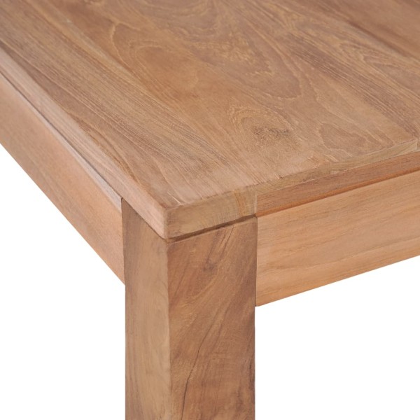 Mesa de centro madera teca maciza acabado natural 110x60x40 cm