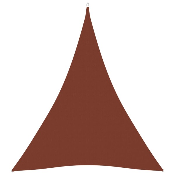 Toldo de vela triangular tela Oxford terracota 3x4x4 m