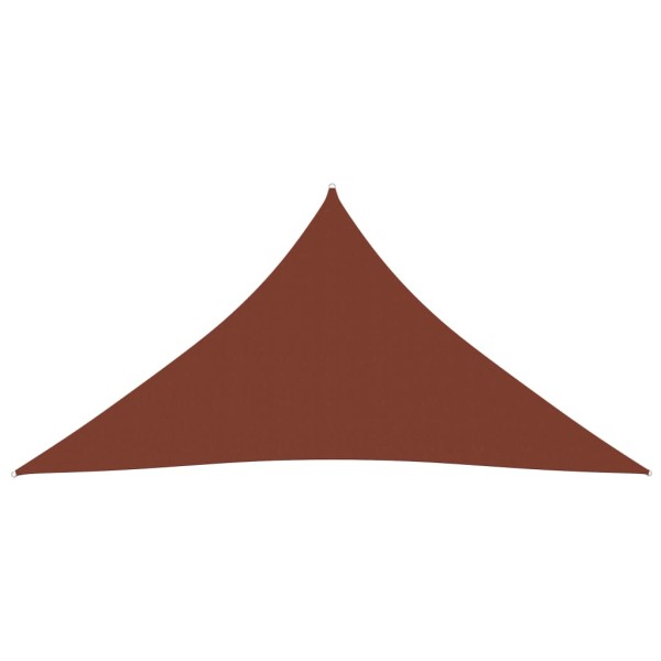 Toldo de vela triangular tela Oxford terracota 3x4x4 m