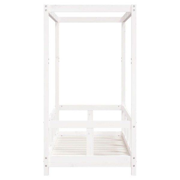 Estructura de cama para niños madera de pino blanco 70x140 cm