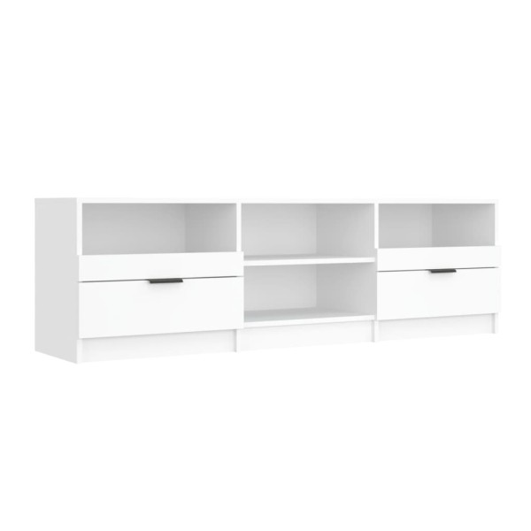 Mueble para TV madera contrachapada blanco 150x33,5x45 cm