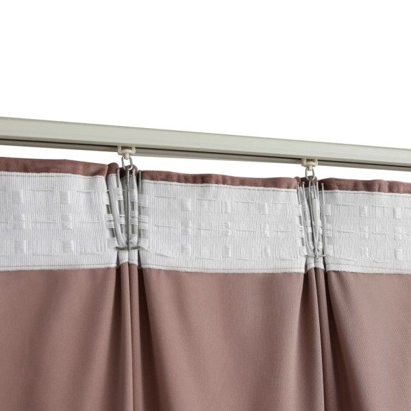 Cortinas opacas ganchos 2 pzas terciopelo rosa viejo 140x245 cm