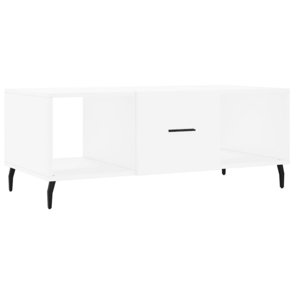 Mesa de centro madera contrachapada blanco 102x50x40 cm