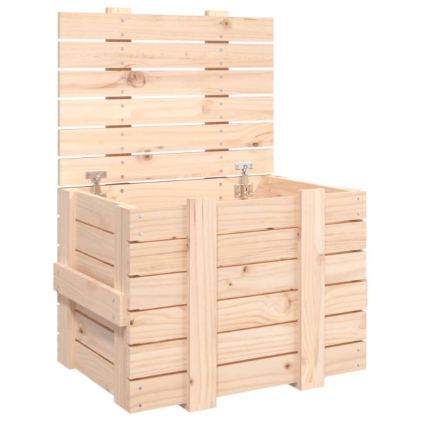 Caja de almacenaje madera maciza de pino 58x40,5x42 cm