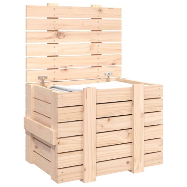 Caja de almacenaje madera maciza de pino 58x40,5x42 cm