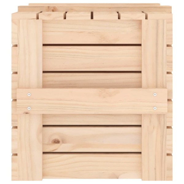 Caja de almacenaje madera maciza de pino 58x40,5x42 cm