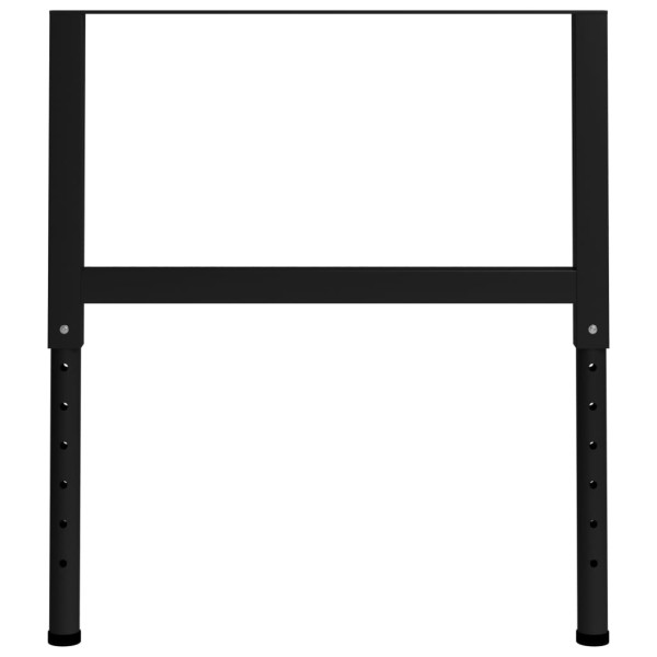 Estructura de banco de trabajo 2 uds metal 85x(69-95,5)cm negro