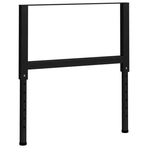 Estructura de banco de trabajo 2 uds metal 85x(69-95,5)cm negro