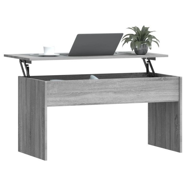 Mesa de centro madera contrachapada gris Sonoma 102x50,5x52,5cm