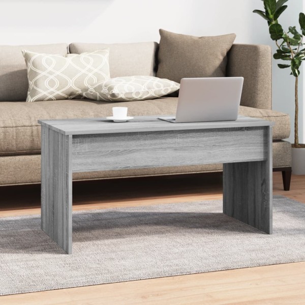 Mesa de centro madera contrachapada gris Sonoma 102x50,5x52,5cm