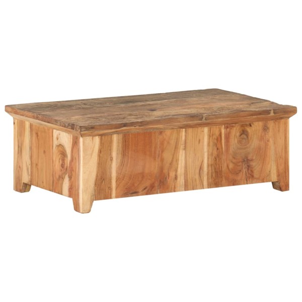 Mesa de centro de madera maciza reciclada 90x50x31 cm